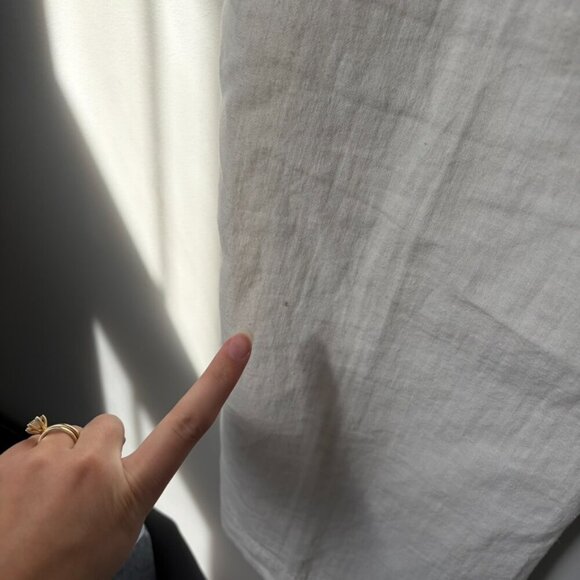 Anthropologie Pilcro and The Letterpress White Linen Cotton Pants Women's 6 - Picture 5 of 9